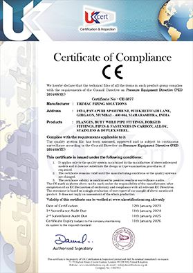 PED Certificate